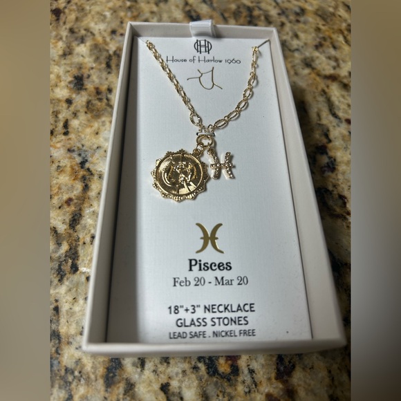 House of Harlow 1960 Gold Pisces Necklace - Picture 2 of 4